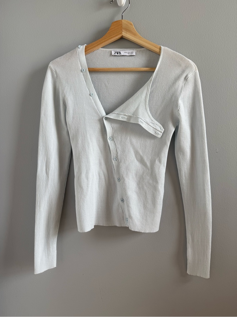 Zara Asymmetrical Button Long Sleeve